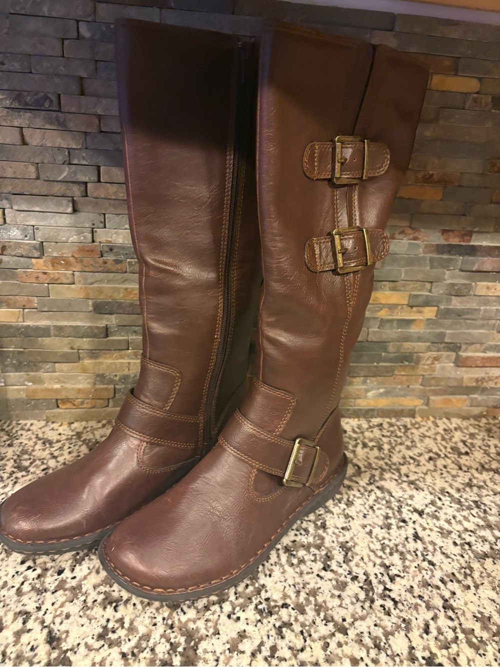 b.o.c. Brown Over-the-Knee Buckle Riding Boots